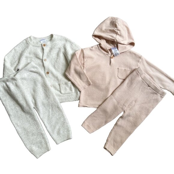 modern moments Other - Baby Girl Bundle 4 Piece Matching Set 18M Sweater Hoodie Pants Soft Pink